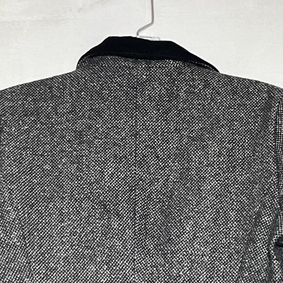 American Eagle Outfitters Blazer Tweed Wool Blend XS Black Sparkle Office Career - Picture 4 of 13